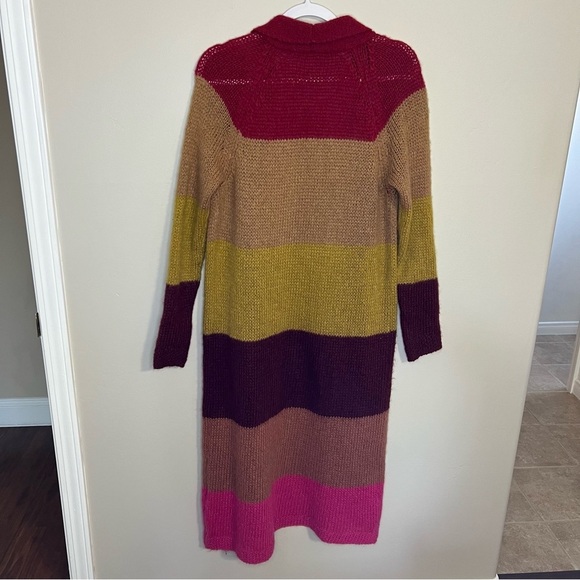 Free People Over The Rainbow Mohair Blend Long Duster Cardigan size small - Picture 9 of 13